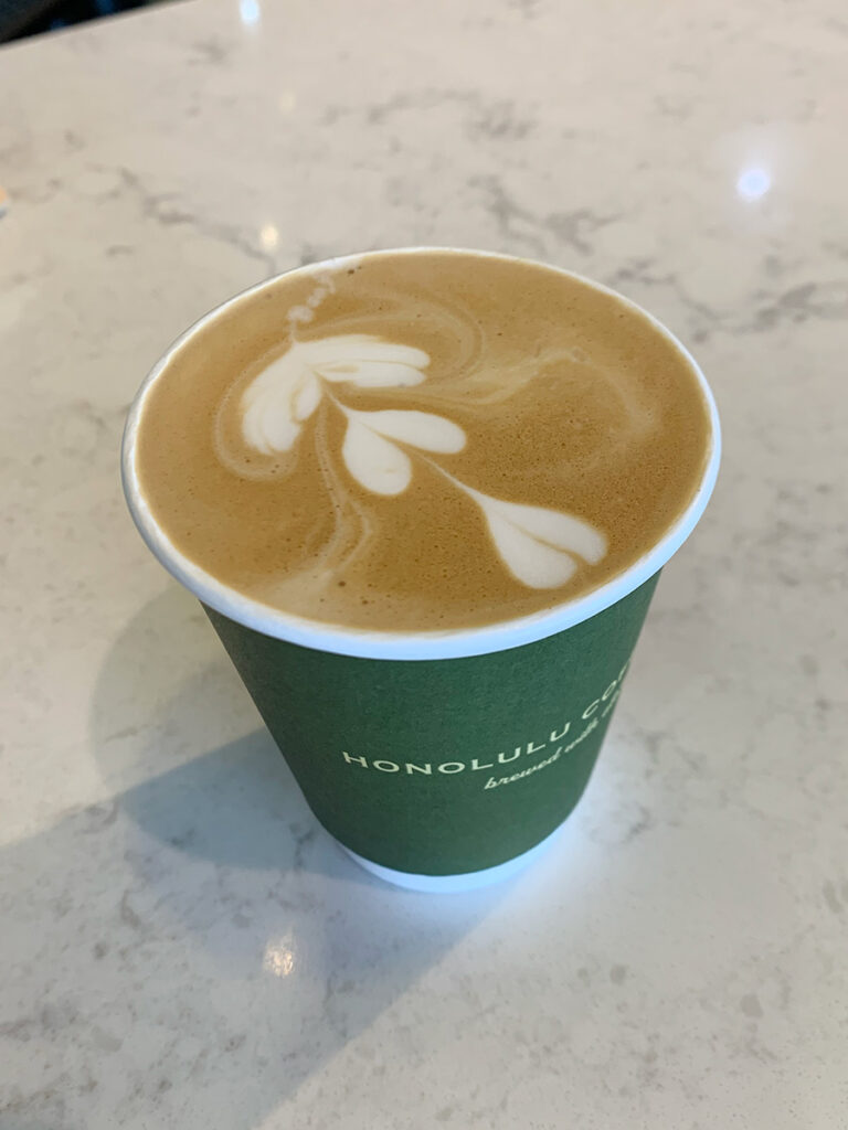 ホノルルコーヒーのカフェラテ