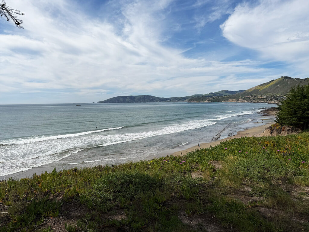 Shell Beach(シェルビーチ)崖の上から